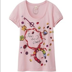 Uniqlo x Laduree “Jour de Chance” T-Shirt In L